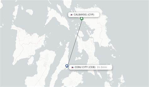 Direct flights from Calbayog City to Cebu .